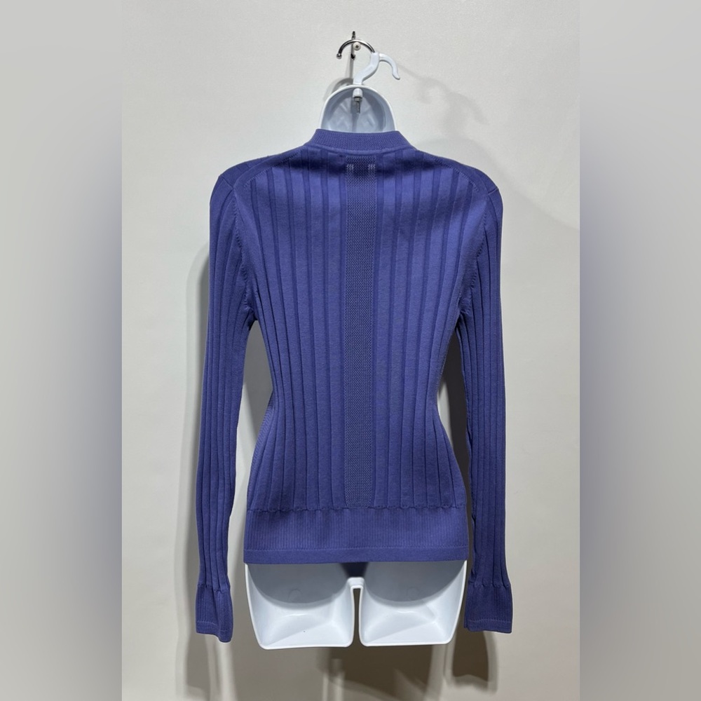 Athleta Fairway Sweater Ribbed Full Zip Size Medium Nwot - Picture 3 of 7